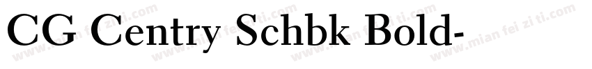 CG Centry Schbk Bold字体转换